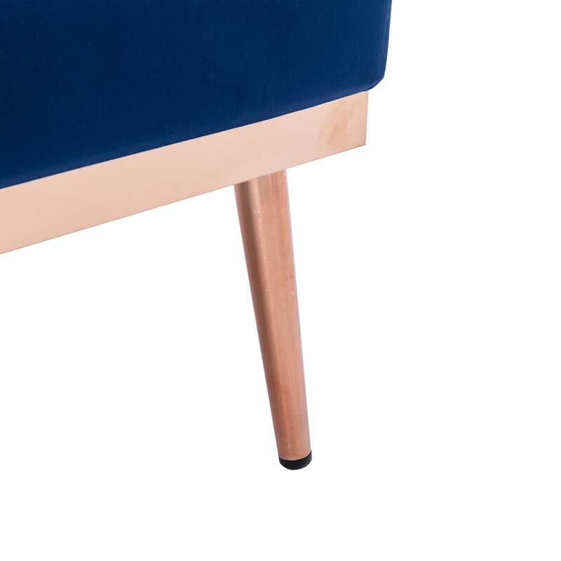 loveseat sofa 55" Velvet Sofa, Patterned style sofa, with Rose Gold